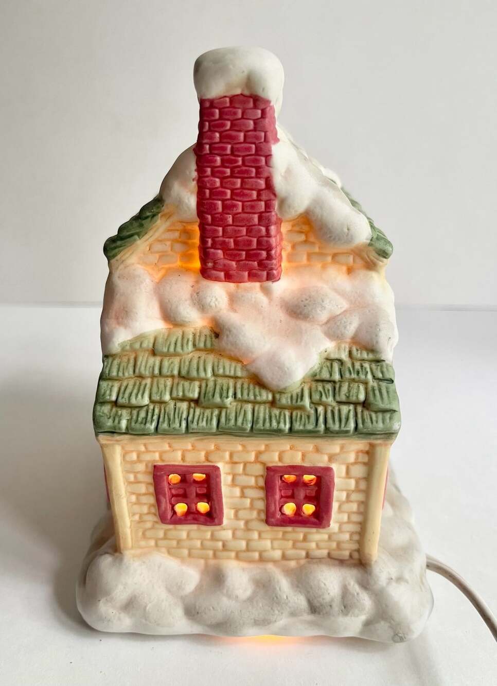 Ceramic Christmas Village House Lighted Porcelain